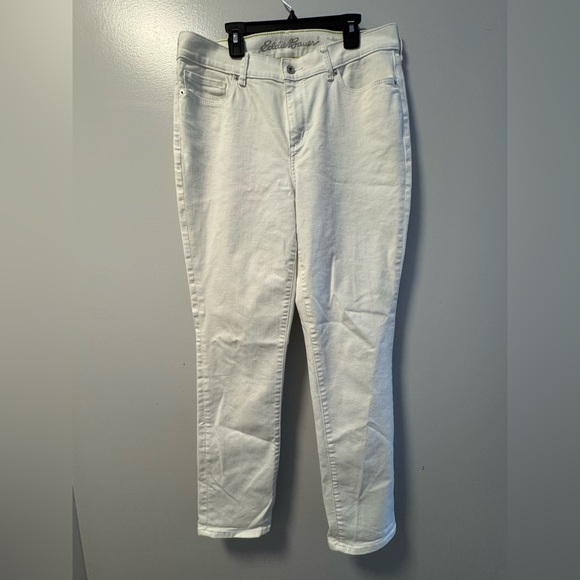 Eddie Bauer Denim - Eddie Bauer Women's Stretchy White Ankle Jeans 10
